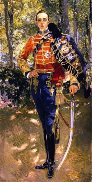 ホアキン・ソローリャ Painting - Retrato Del Rey Don Alfonso XIII con el Uniforme De Husares 画家 ホアキン・ソローリャ